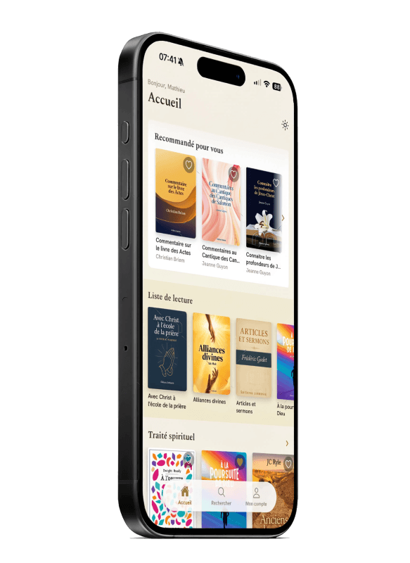 L'accueil de l'application Spibook illimité sur iPhone