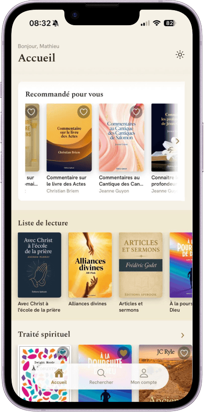 Liste de lecture et recommandations personnalisées